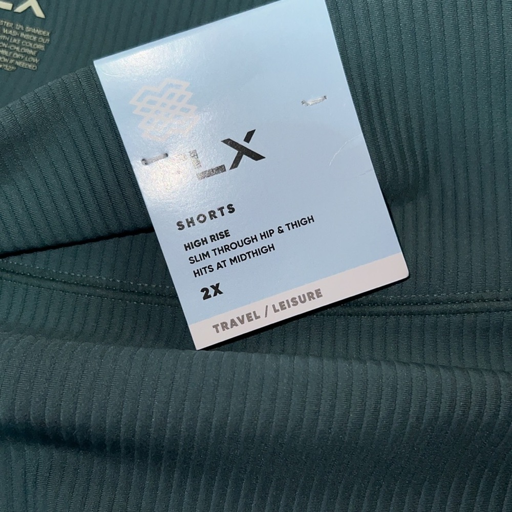 FLX High Rise Ribbed Shorts - Picture 3 of 6